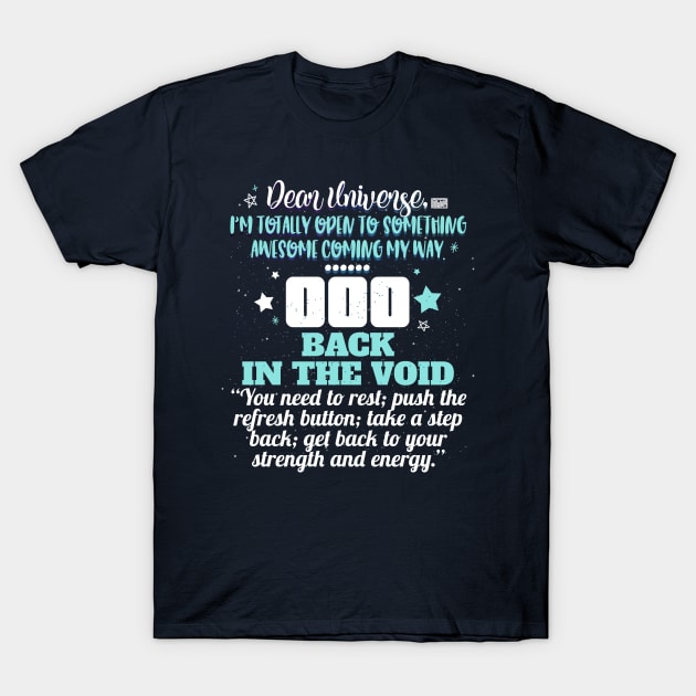 000 BACK IN VOID UNIVERSE REPEATING NUMBER MEANING T-Shirt by porcodiseno